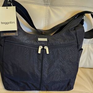 Baggallini Black Hobo Bag NWT